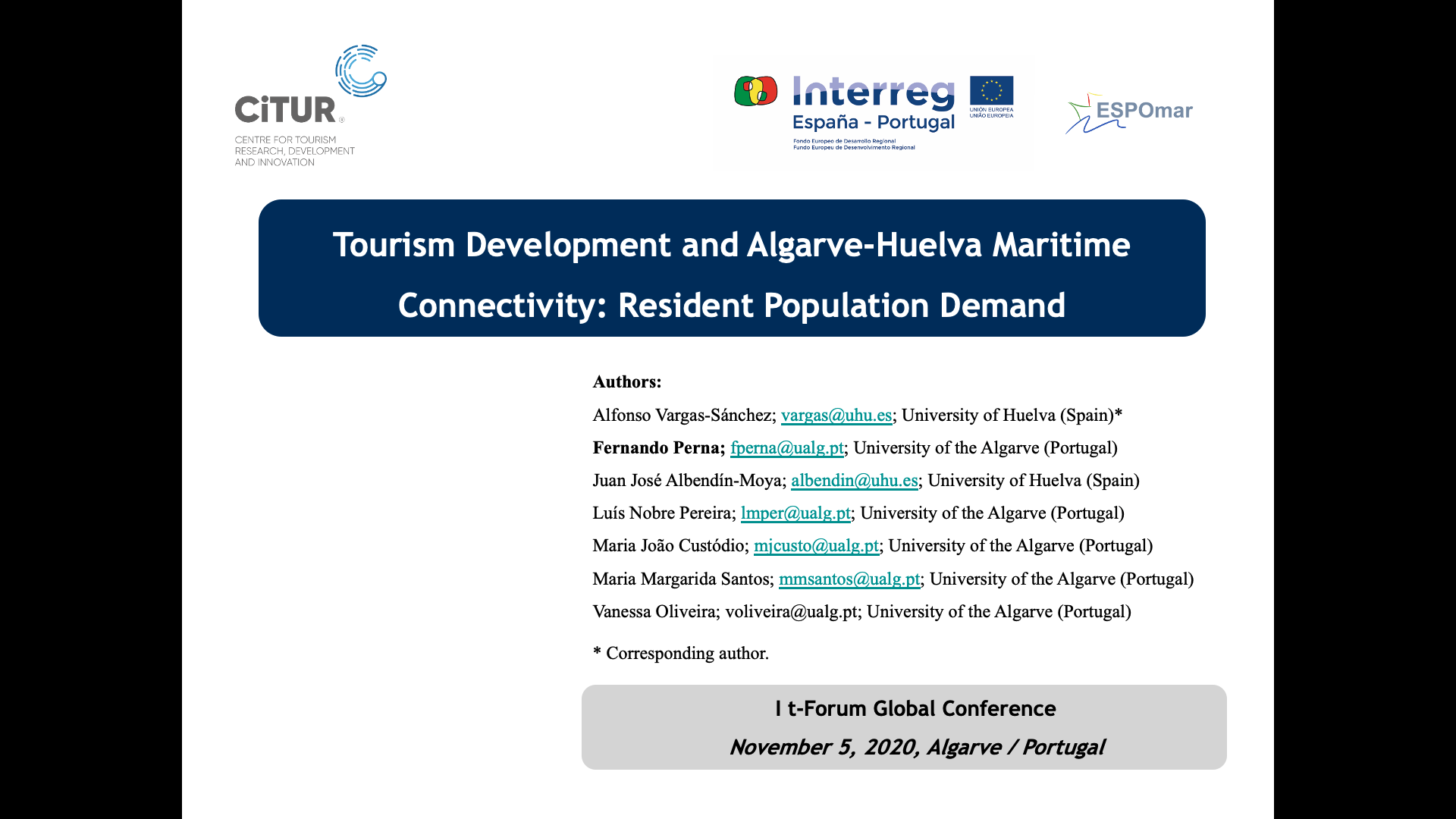 Conferencia t-Forum, en la Universidad del Algarve